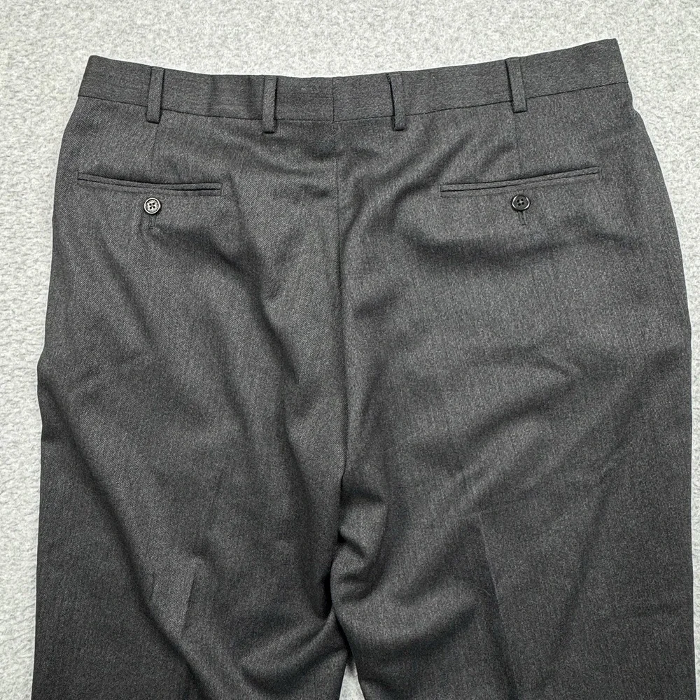 Brooks Brothers 346 Wool Pants Mens 38x30 Dress Gray Flat Front Preppy Business